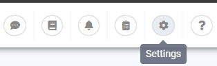 screenshot of the Settings on the upper right of the Opus Account